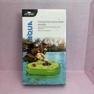 New Crane Avocado Shape Inflatable Floating Drink Beverage Ice Holder Pool Party